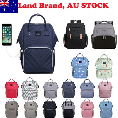 Multifunctional GENUINE LAND Large Baby Diaper Backpack Mummy Nappy Changing Bag • $39.95
