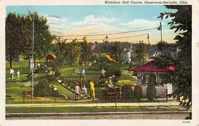 Miniature Golf Course Geneva-on-the-lake Ohio Vintage Postcard RR591 • $9.75