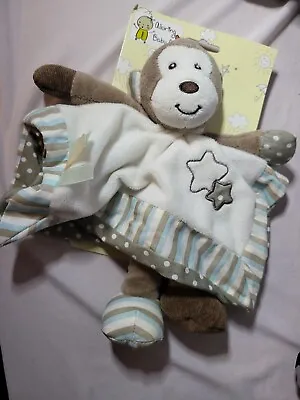 Taggies Monkey Comforter Soft Toy Brown Rattle Blankie Alluring Baby Co BNWT • £9.99