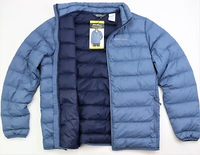 New Eddie Bauer Men's Packable Down Jacket Sizes S-3XL Water Repellent Lite Blue • $65