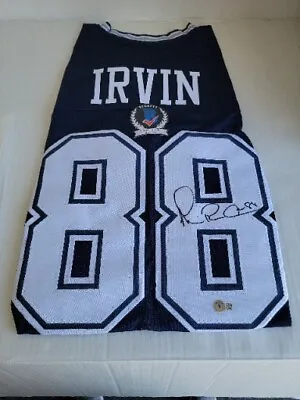 Michael Irvin Authentic  Navy Blue Pro Style Jersey Autographed Beckett Coa • $279.20