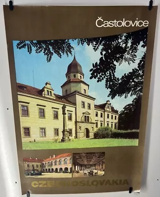 Original Vintage Travel Poster Czech Airlines  1973 Czechoslovakia Castolovice • $50