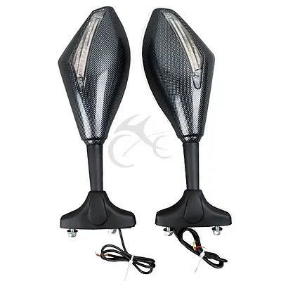 Racing Rearview Mirrors W/Turn Signal Fit For Kawasaki Ninja ZX-10R 2004-2011 10 • $25.99