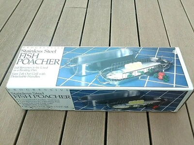 $32.99 • Buy Vintage 1989 Progressive Commercial Stainless Steel Fish Poacher 18 L X 6 1/4 W