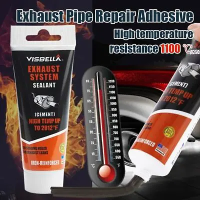 Car Exhaust Pipe Repair Glue Cement Filler High Temperature Silicone Sealants • £4.19