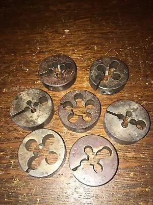 Lot Of 7 Vintage GTD Giant Machinest Screw Dies Tap Made In USA • $35