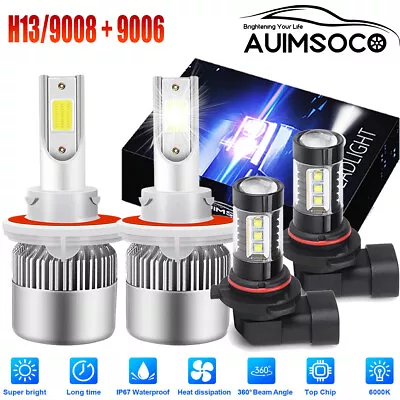 For Dodge Durango 2004-2006 Front LED Headlight 4Bulbs 6000K Hi/Lo Beam Foglight • $35.99