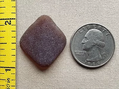 Genuine Pure Beach Sea Glass Surf Tumbled Choco Brown Honey Frosted Pendant L9 • $8