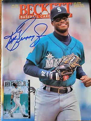 Ken Griffey Jr. Autographed Beckett Baseball Card Monthly July 1995 • $275