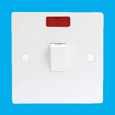 £2.49 • Buy 20A 1 Gang Double Pole Isolator Switch With Neon Light, White, Direct Wire-in