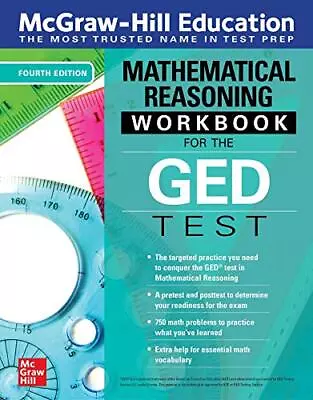 McGraw-Hill Education Mathematical Reasoning Workbook For The GED Test Fourt... • $13.43