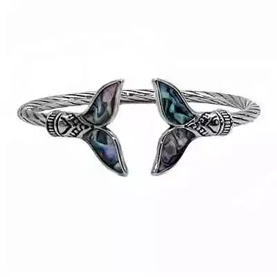 Mermaid Tail Bracelet Zircon Bangle Cuff Sterling Silver Jewelry Gifts New • $7.95