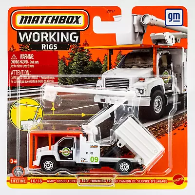 2024 Matchbox Working Rigs #16 GMC C8500 Topkick Tree Trimming Truck WHITE | FSC • $5.99