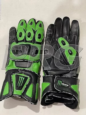 Monster Energy Motorcycle Racing Leather Gloves Race Guantes Monster Race Gants • $65