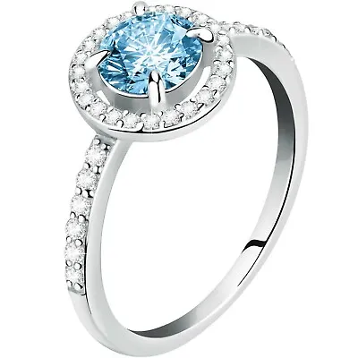 Women's Ring Morellato Treasure SAIW97 Silver Zircons Light Blue Mis 12 14 16 18 • $75.01