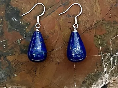 New Gorgeous Lapis Lazuli Teardrop Earrings • $14