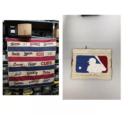 Pottery Barn Kids Full/Queen Size MLB Quilt Blanket National League + Pillowcase • $99.99