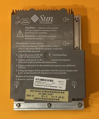 Sun 501-6009 400MHz UltraSPARC II CPU Module X2580A E3000 E4000 E5000 E6000 • $19.98