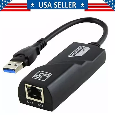 USB 3.0 To Ethernet RJ45 Lan Adapter Cable Cord Converter For Laptop Windows PC • $10.95