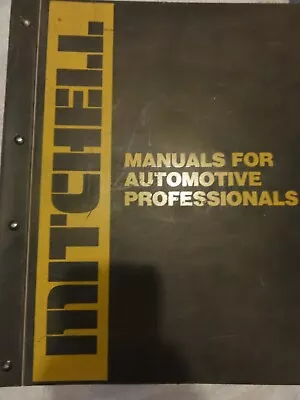 1984 Mitchell Domestic Cars Tune-up & Mechanical PRO Service Auto Repair Manual • $8.55
