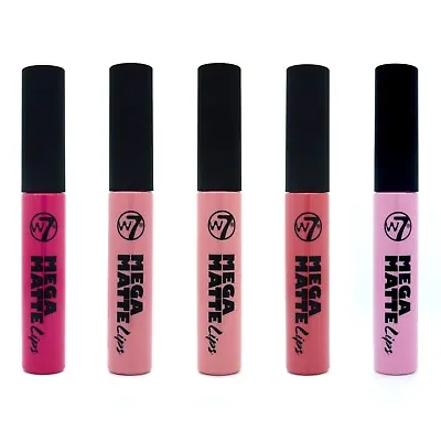 W7 Mega Matte Pink - Velvet Liquid Lip Lacquer Lipstick Pink Purple Light Red • £3.99