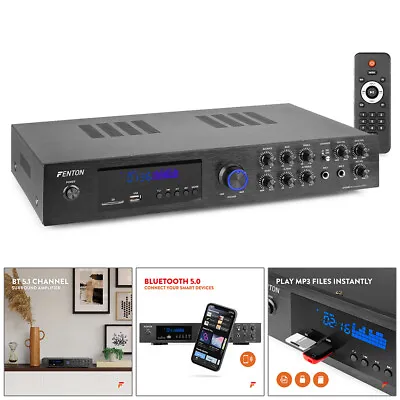 Fenton AV550BT 5.1 Home Cinema Surround Receiver Amplifier With Bluetooth Audio • £115