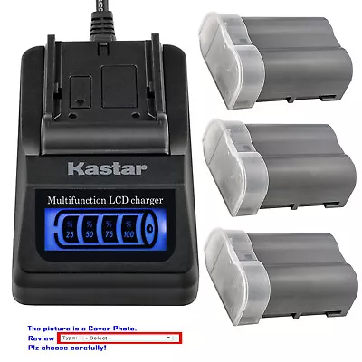 Kastar Battery LCD Quick Charger For Nikon ENEL15e MH25 Nikon MB-D14 MB-D15 Grip • $47.49