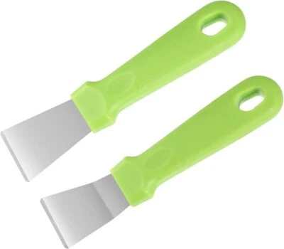 2 Pieces Cleaning Scraper For Ovens Stoves Induction Hob Stainless Steel UK • £6.58