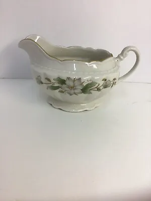 EMBASSY USA VITRIFIED CHINA DOGWOOD GOLD Trim Creamer • $24.95