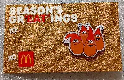 McDonald's Restaurants Nuggets Employee Christmas Gift Card Pin NOS New 2023 • $11.99