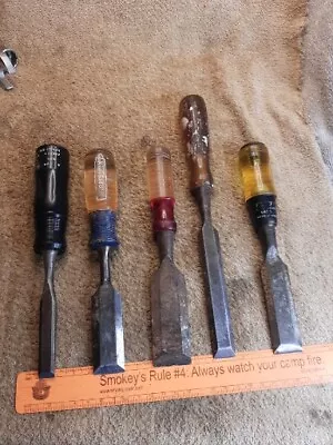 Wood Chisel Mixed Lot Of CRAFTSMAN KLEINWIZZARDWORTH • $12.99