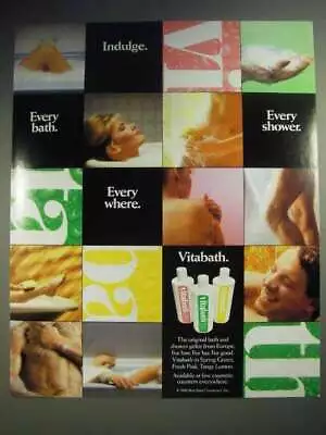 1987 Vitabath Bath / Shower Gelee Gel Ad - Indulge • $19.99