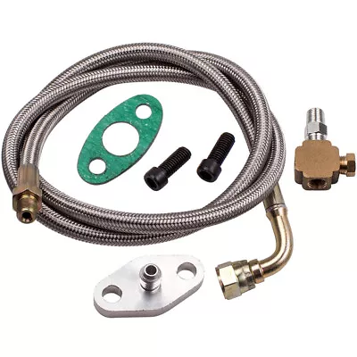 Turbo Oil Feed Line Kit T3 T4 T60 T61 T70 1/8 PNT 90 Degree 41  • $19.99