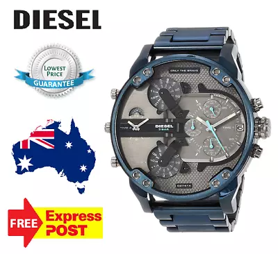 Diesel Mr Daddy 2.0 Dz7414 Blue/black/grey Mens Chronograph Watch • $279.99