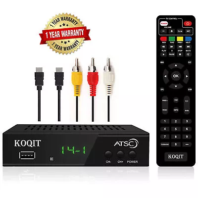 ATSC Digital Tv Converter Box OTA DVR Recorders For Tv Tuner HD Universal Remote • $29.99