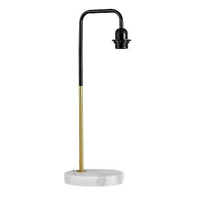 £29.99 • Buy Industrial Marble Base Table Lamp Gold Copper Bedside Lounge Light Lighting