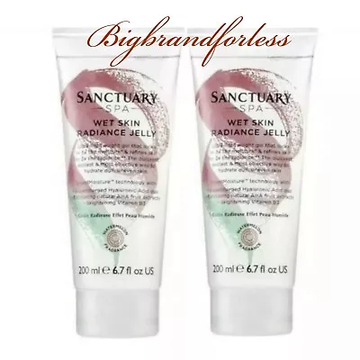 SANCTUARY SPA Body Moisturiser Wet Skin Radiance Jelly  In-Shower 200 Ml -2 Pack • £29.95