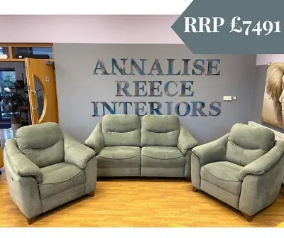 G PLAN JACKSON Electric Reclining 3 Seater Split Sofa & Pair Of Electric Chairs • £2995