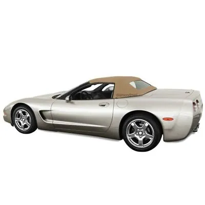 Fits Chevrolet Corvette C5 1998-04 Convertible Soft Top & Glass Window Tan Cloth • $557.10