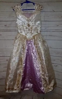 $69.99 • Buy Tangled Rapunzel 5 6 Disney Store Dress Bride Wedding Halloween Costume Bouquet 