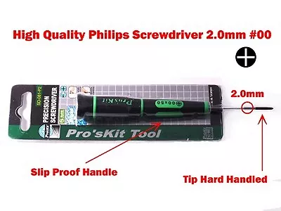 High Quality Phillips Screwdriver 2.0mm #00 For Apple Macbook Pro And PC Laptop • $13.95