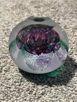 Caithness Limited Edition Paperweight Glass 28/75 Twilight Rose Free Shipping!! • $199.95