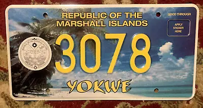 Republic Of The Marshall Islands License Plate Micronesia Pacific # 3078 Graphic • $169.99