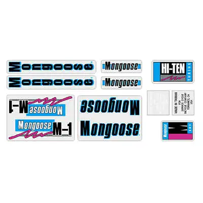 Mongoose - 1989 M1 For White Red Or Chrome Frame Decal Set - Old School Bmx • $66