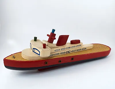 Cass Tug Boat/Ship Wooden Old Toy 16  Vintage 1940-50s • $94