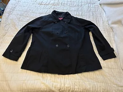 Merona Lightweight Short Peacoat 2XL GUC Black Blazer Pockets Buttons Target  • $30