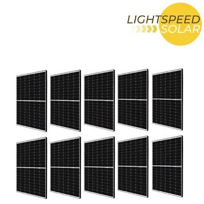 10x 395-400W (4kW) Black Mono Canadian Solar MCS PV Panel - Low Light - UK Stock • £1049