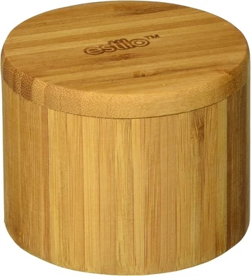 $11.16 • Buy Premium Bamboo Salt And Pepper Bowls, Wooden Spice Containers With Magnetic