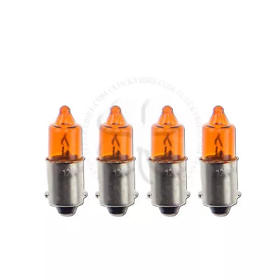 4x Light Bulb Amber Turn Signal Blinker Single Filament Lamp BA9S T4W 21W • $7.99