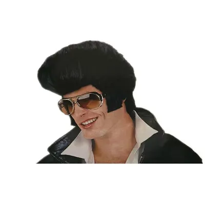 Rock N Roll Elvis Wig Hair Adult Halloween Costume Accessory Pop Star 1950s • $18.95